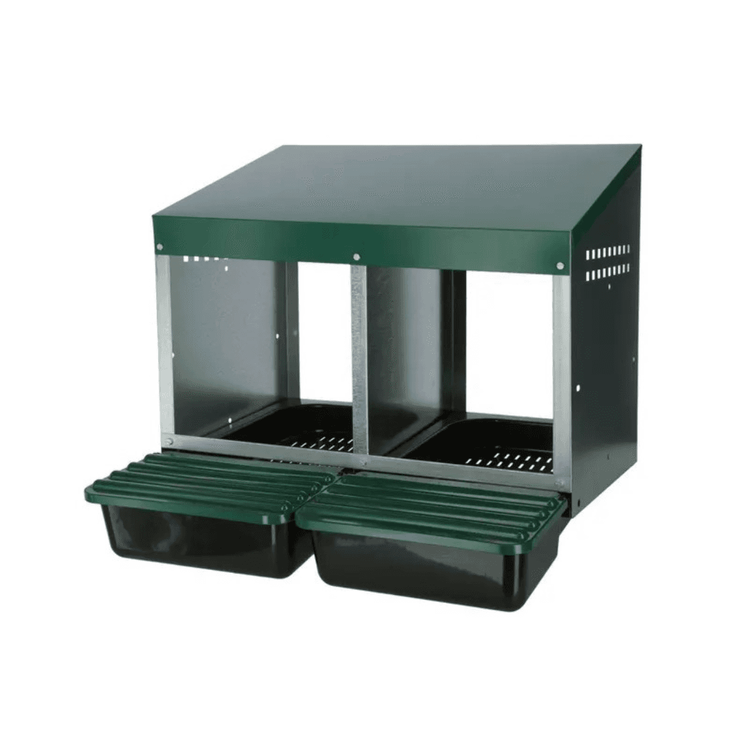 Pondoir vert, 53x52x43,5cm, 2 nids