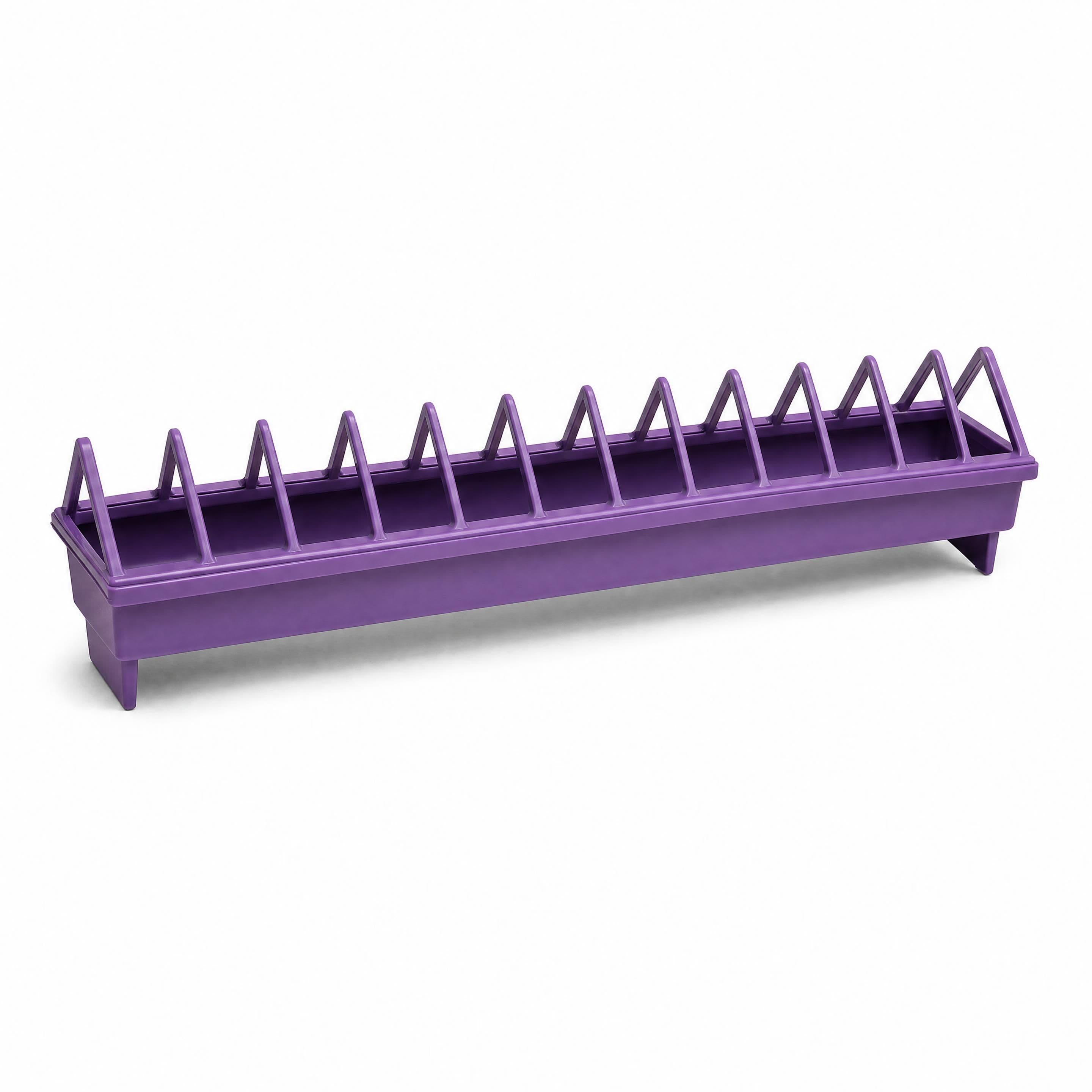 Mangeoire poule 10x50 cm plastique, violet