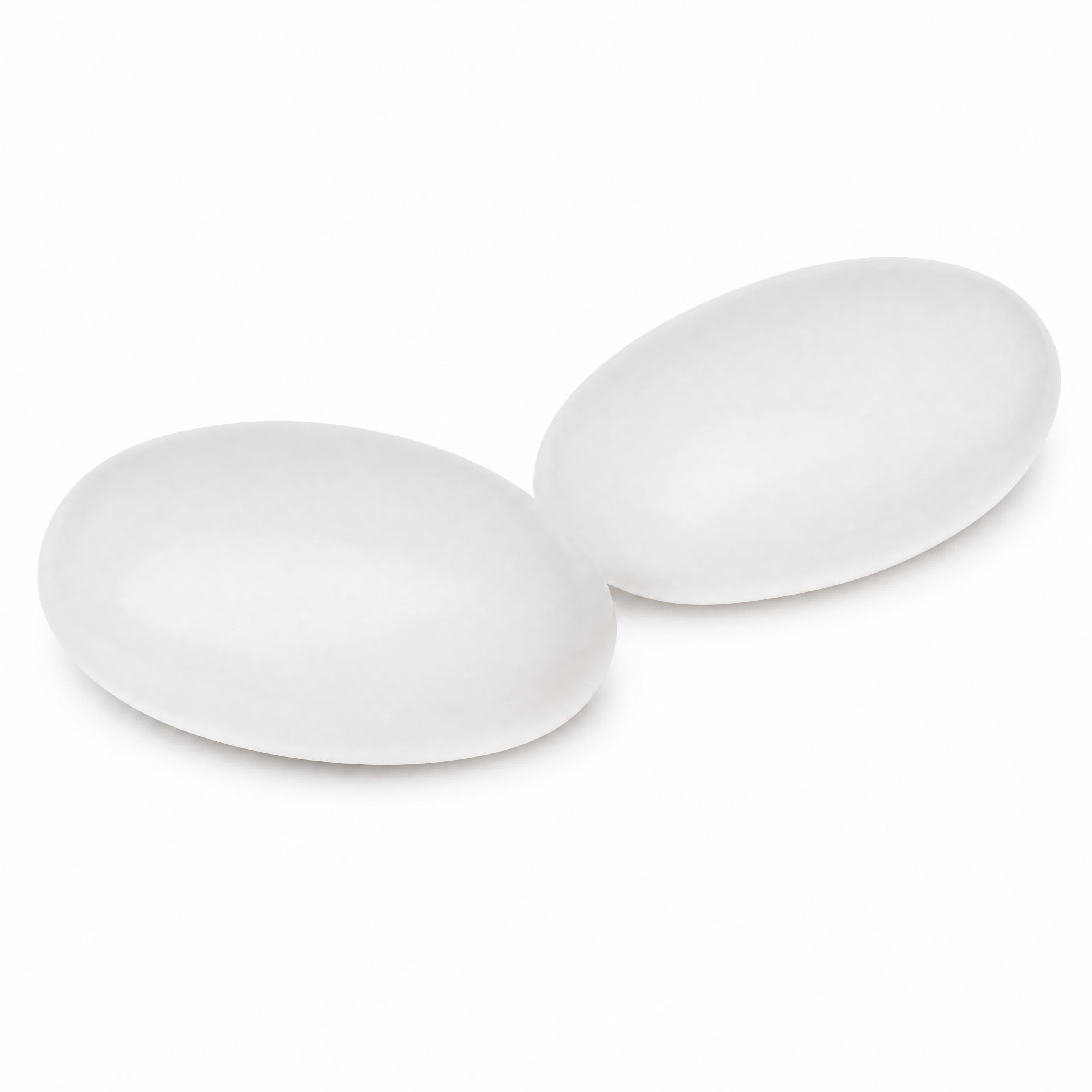 Œufs factices bois blanc, 2pcs
