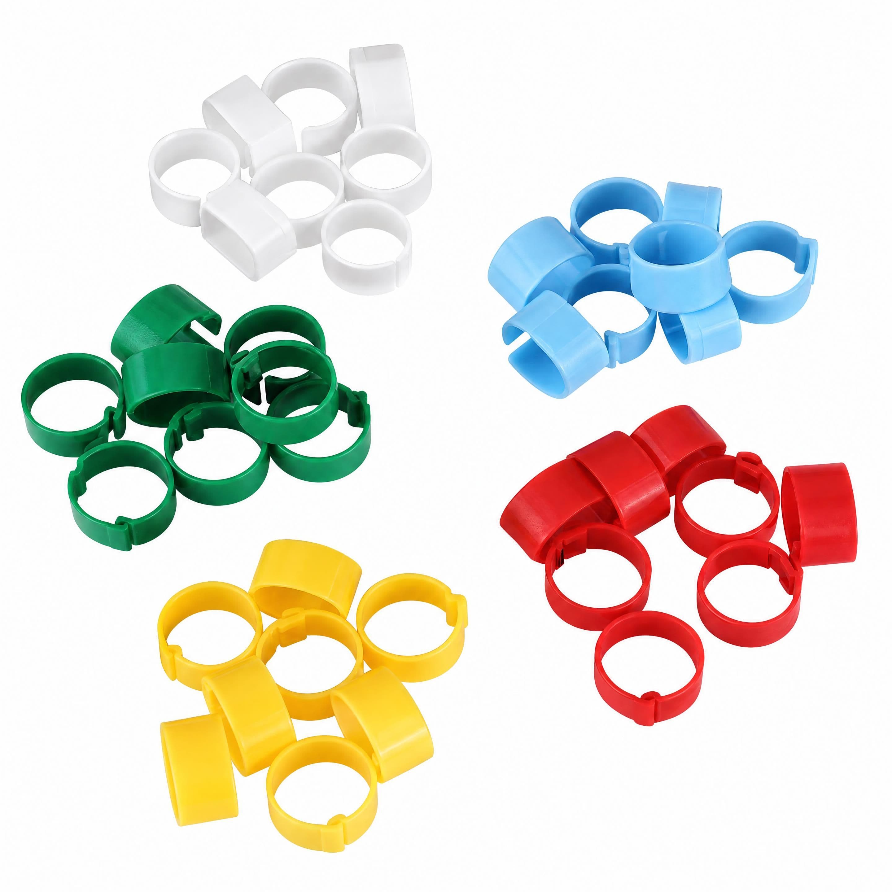 Clips en plastique coloris mélangé, Ø16mm, 100pcs