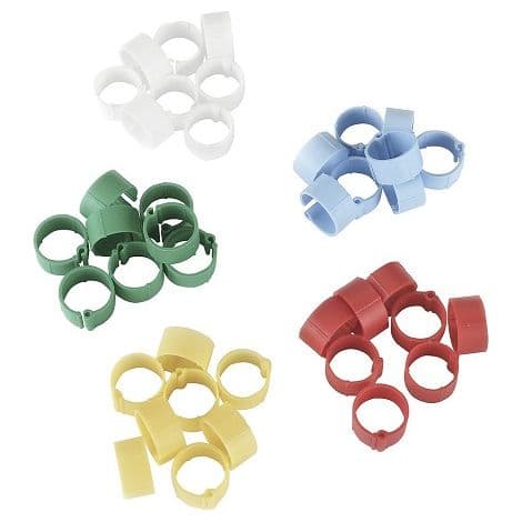 Clips en plastique coloris mélangé, 12mm, 100pcs