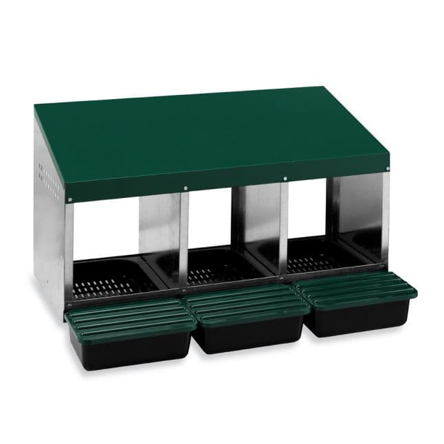 Pondoir vert, 79x52x43,5cm, 3 nids